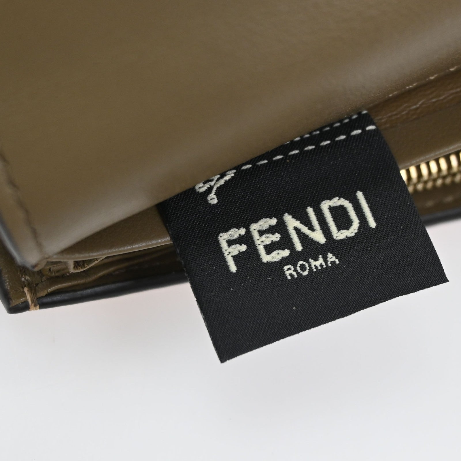 FENDI Logo Peekaboo Bifold Turn Lock Long Wallet Leather Pink Italy GHW 61KC929