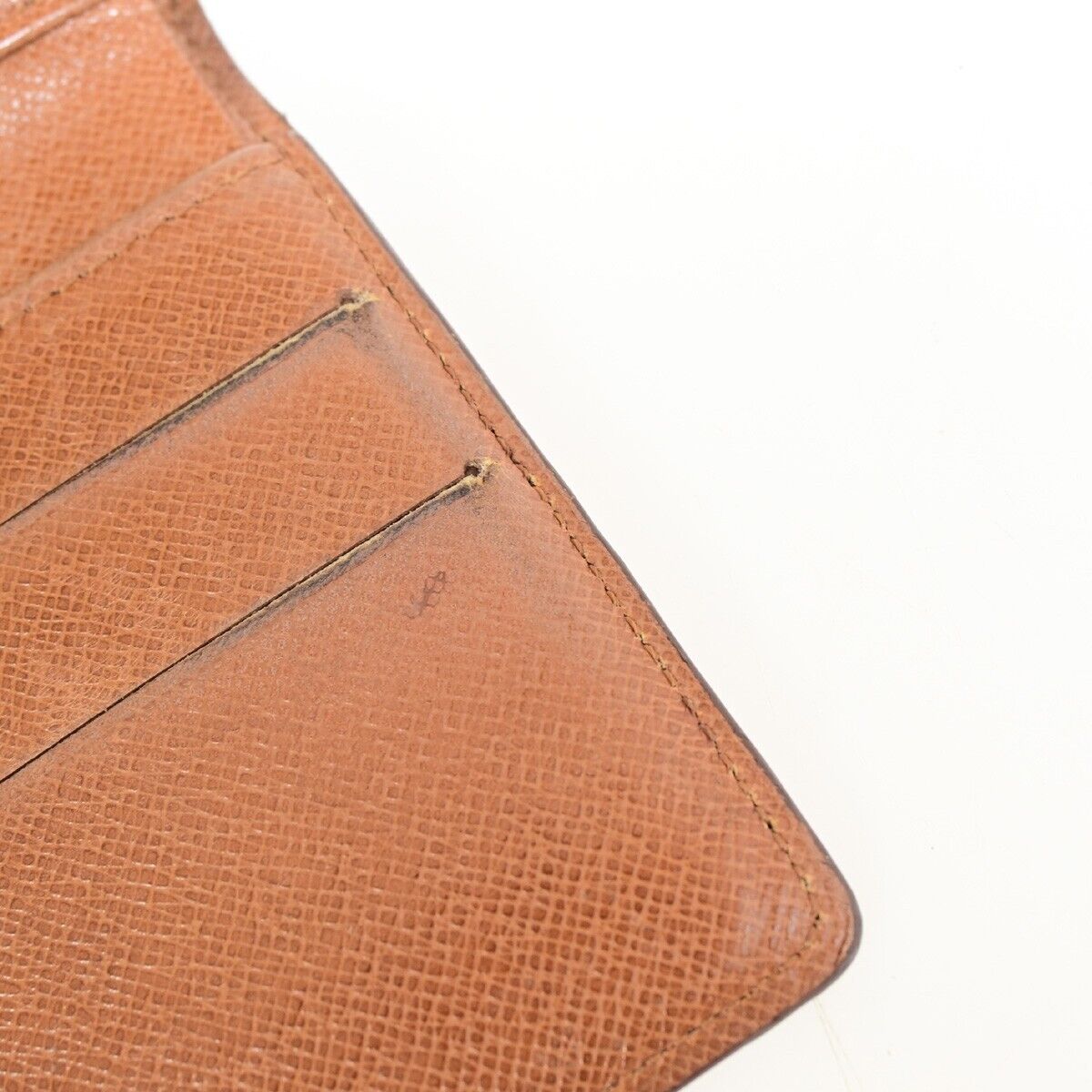 LOUIS VUITTON Logo 3 Set Bifold Wallet Monogram Epi Leather Brown Yellow 64KA308