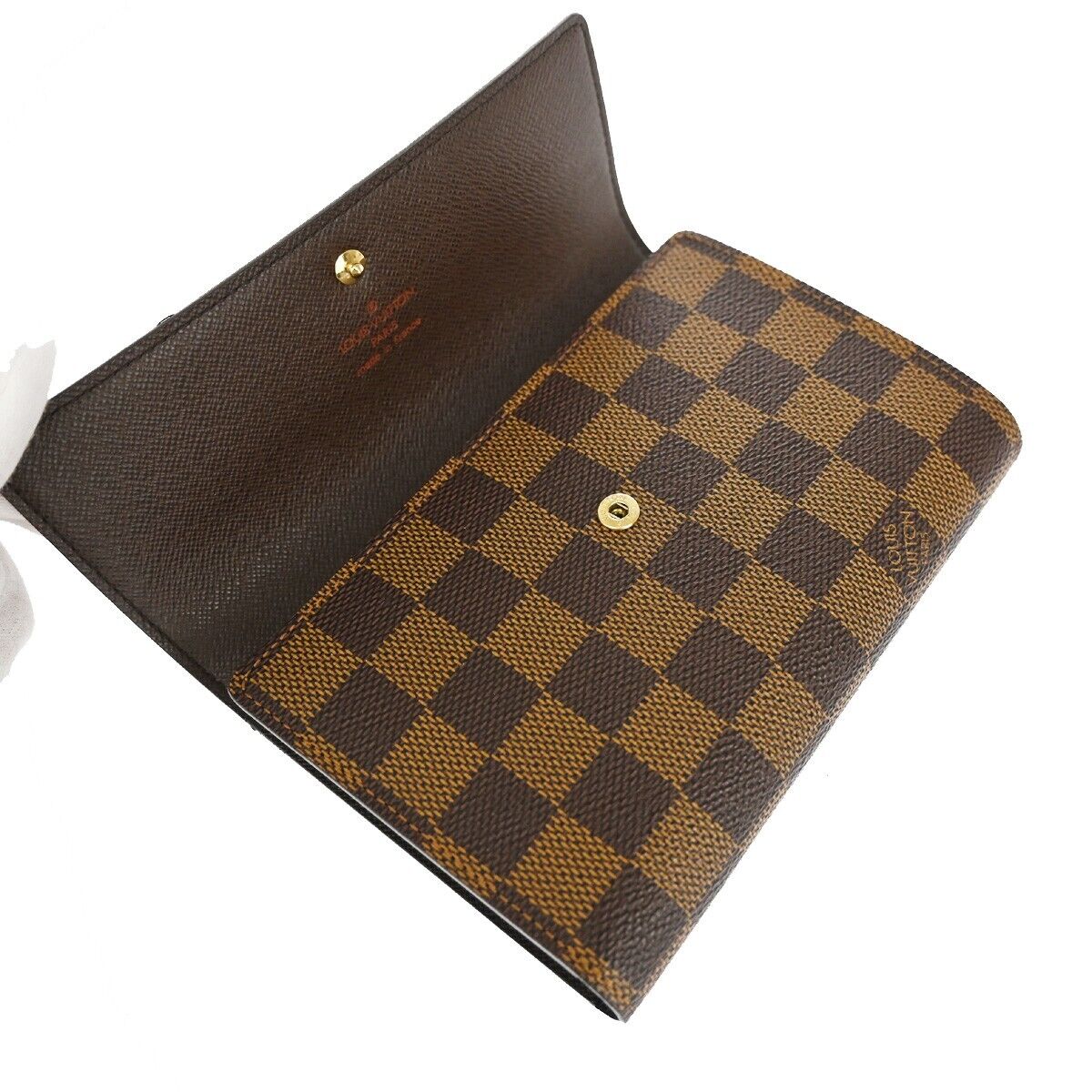LOUIS VUITTON Porte Tresor Etui Papier Trifold Wallet Damier BN N61202 18RJ327
