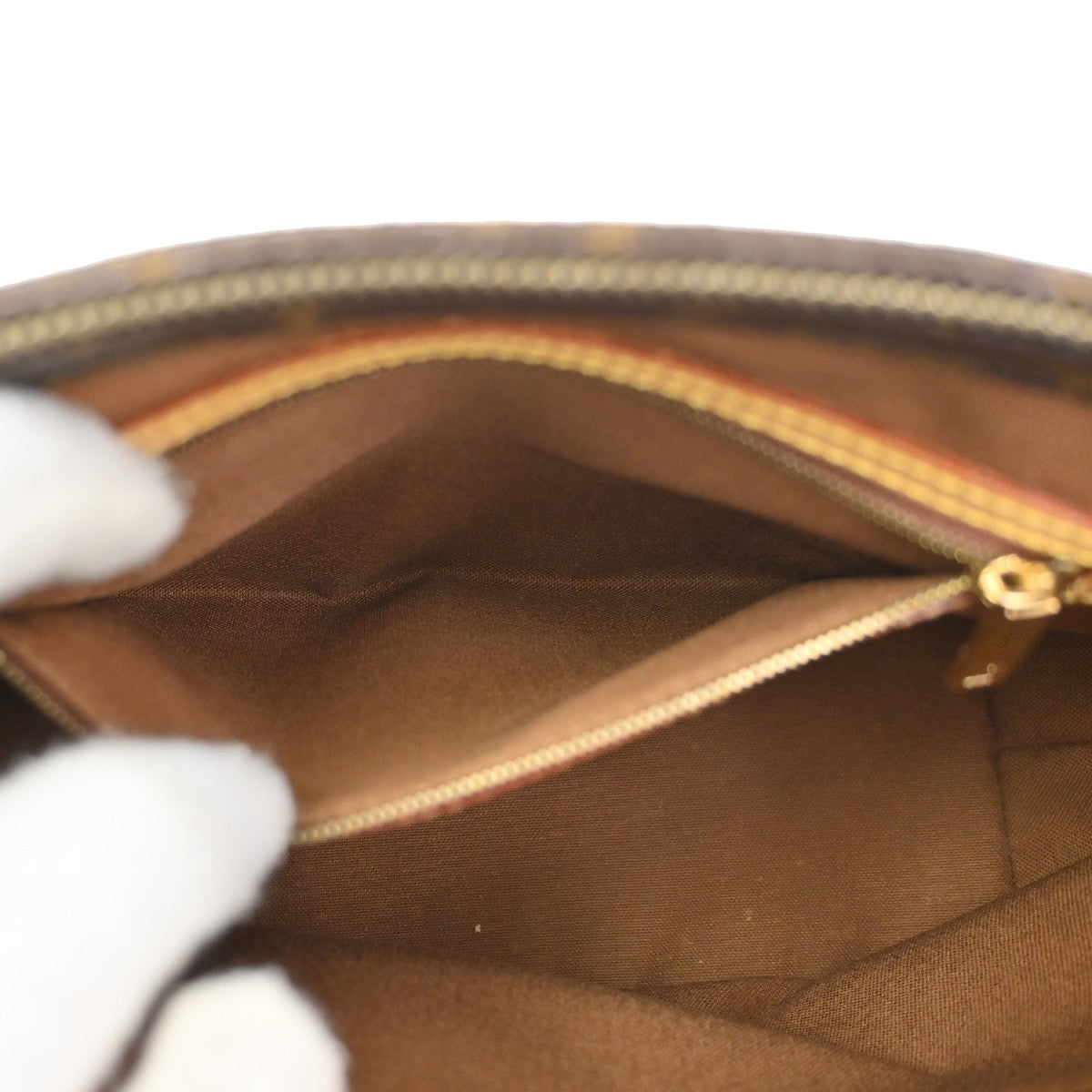 LOUIS VUITTON Cabas Piano Shoulder Bag Monogram Leather Brown M51148 16CA256