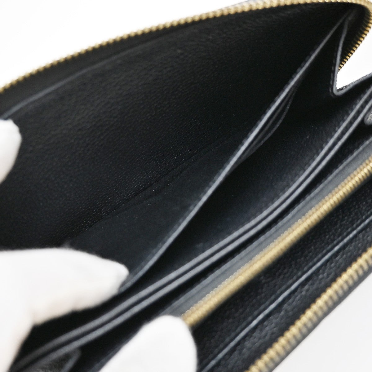 LOUIS VUITTON Zippy Wallet Long Wallet Monogram Empreinte Black M60571 85EG379