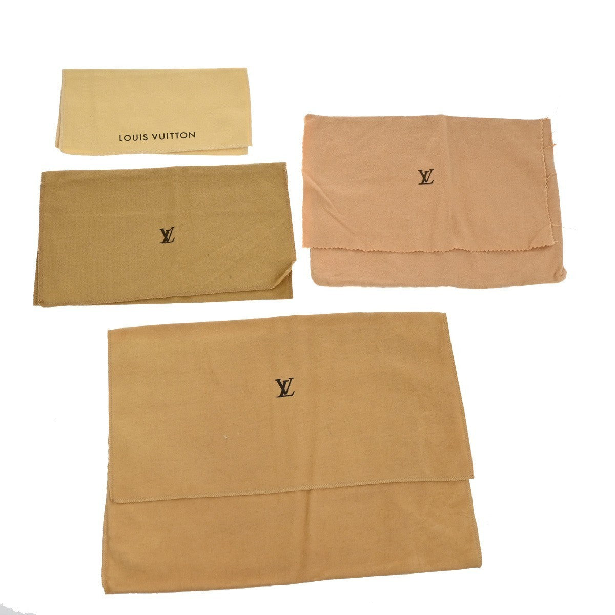 LOUIS VUITTON Logo 10 Set Dust Bag Canvas Cotton Beige Brown 08KB597