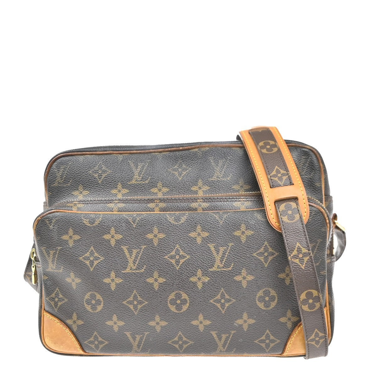 LOUIS VUITTON Nile Crossbody Shoulder Bag Monogram Leather Brown M45244 82MA341