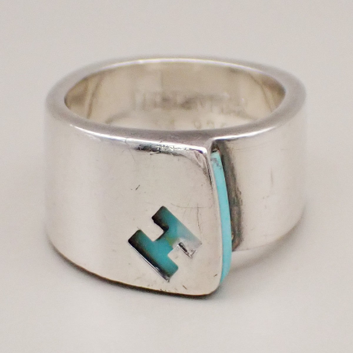 HERMES H Logo Candy Ring Size 54 Silver 925  BlueAccessory 64RL362