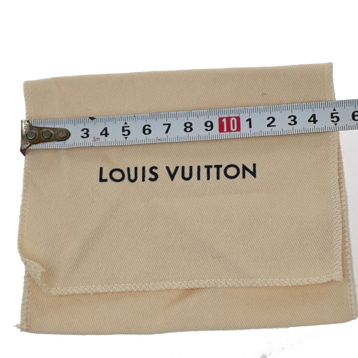 LOUIS VUITTON Logo 10 Set Dust Bag Drawstring Canvas Cotton Beige Brown 05KC822