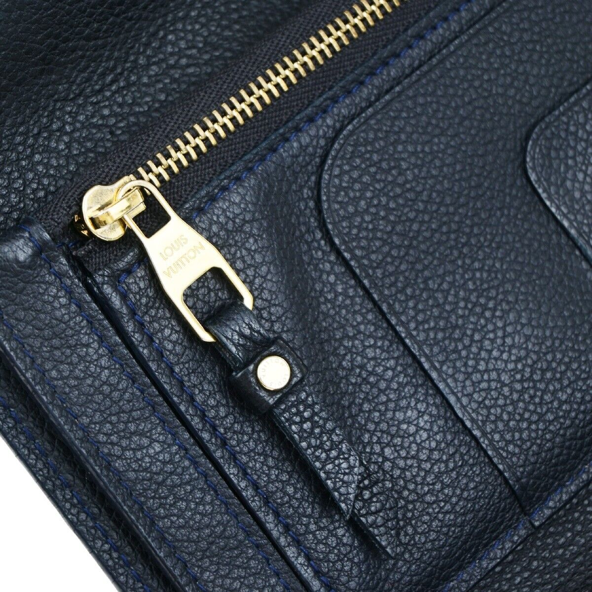 LOUIS VUITTON Virtuose Trifold Wallet Monogram Empreinte Blue M60258 88KA281
