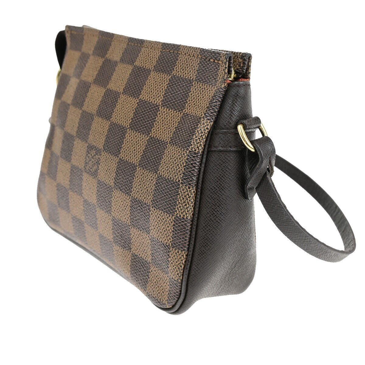 LOUIS VUITTON  Trousse Makeup Hand Bag Damier Ebene Leather Brown N51982 78SJ160