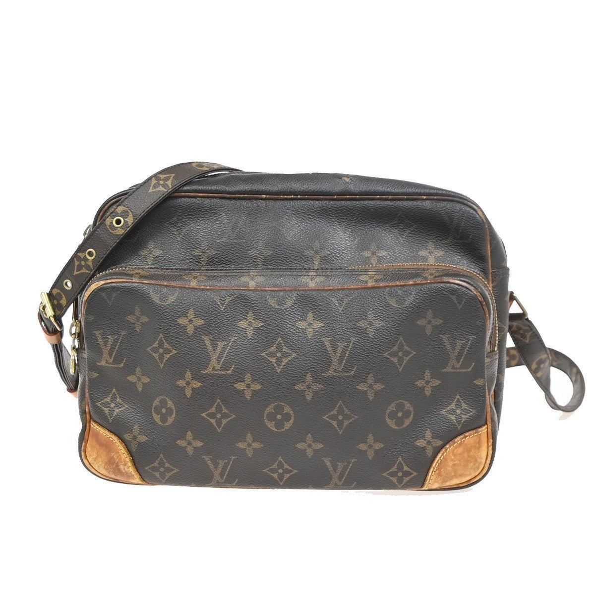 LOUIS VUITTON Nile Crossbody Shoulder Bag Monogram Leather Brown M45244 68KD018