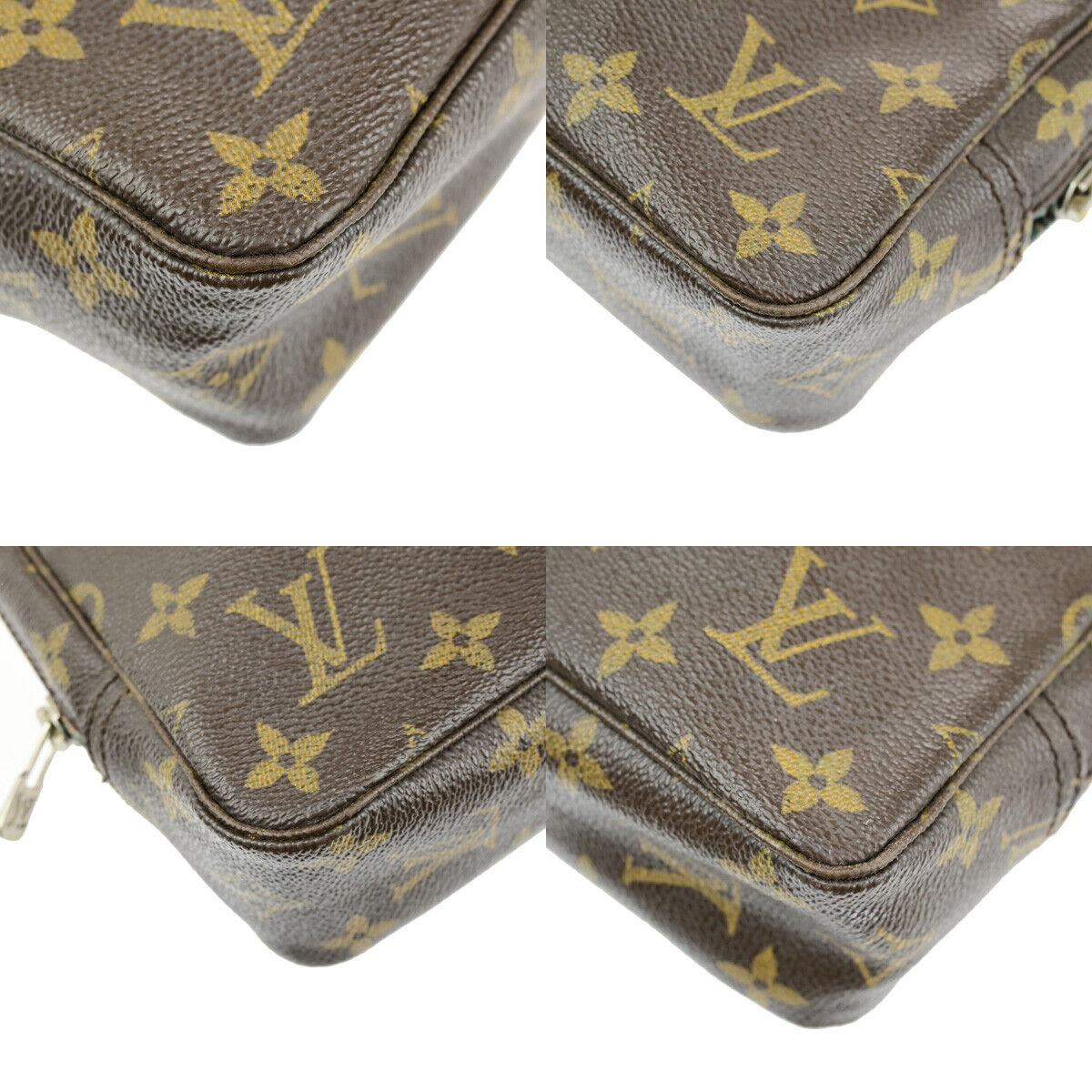 LOUIS VUITTON Trousse Toilette 23 Clutch Hand Bag Monogram Brown M47524 69SJ558