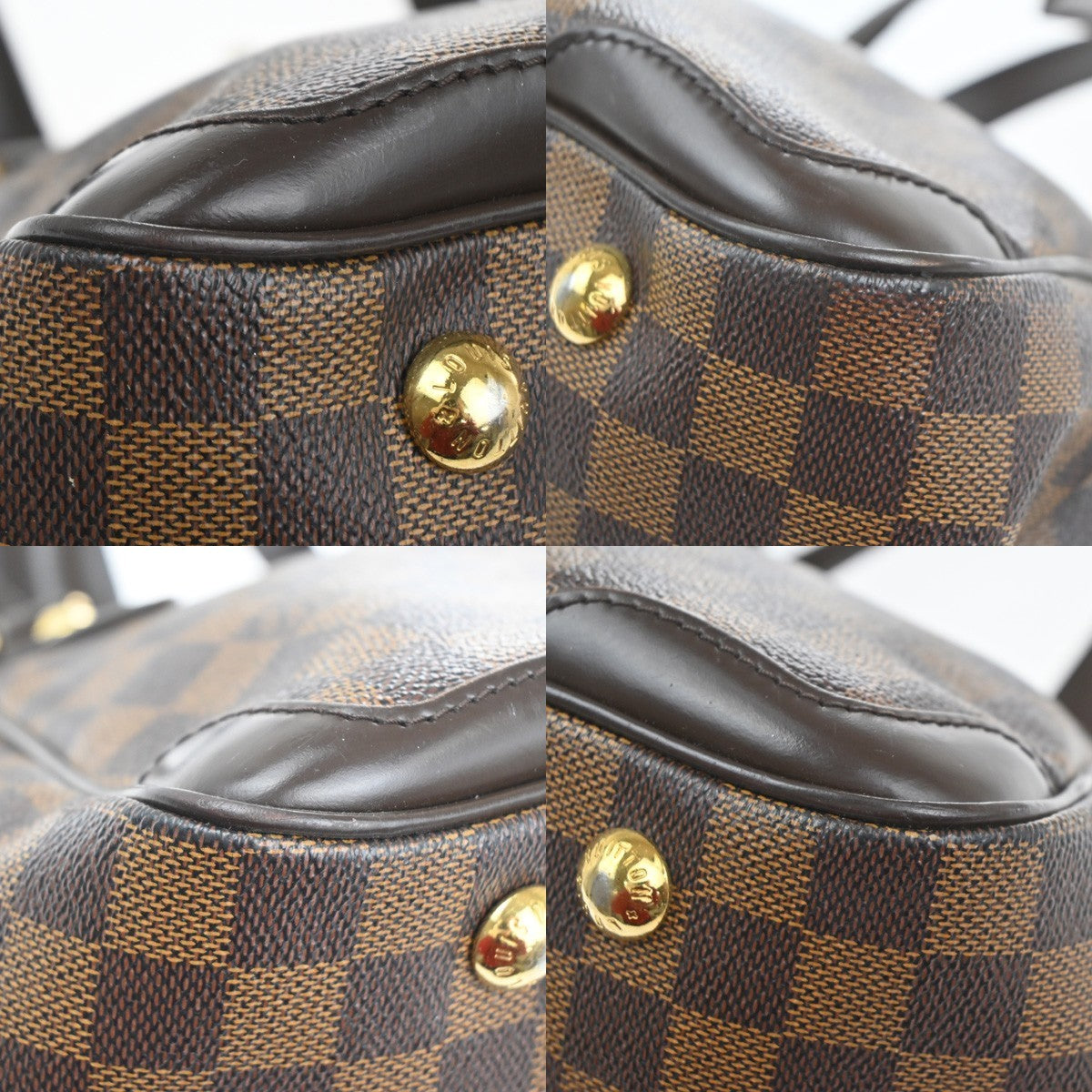 LOUIS VUITTON Verona PM Shoulder Bag Damie Ebene Leather Brown N41117 20EG394