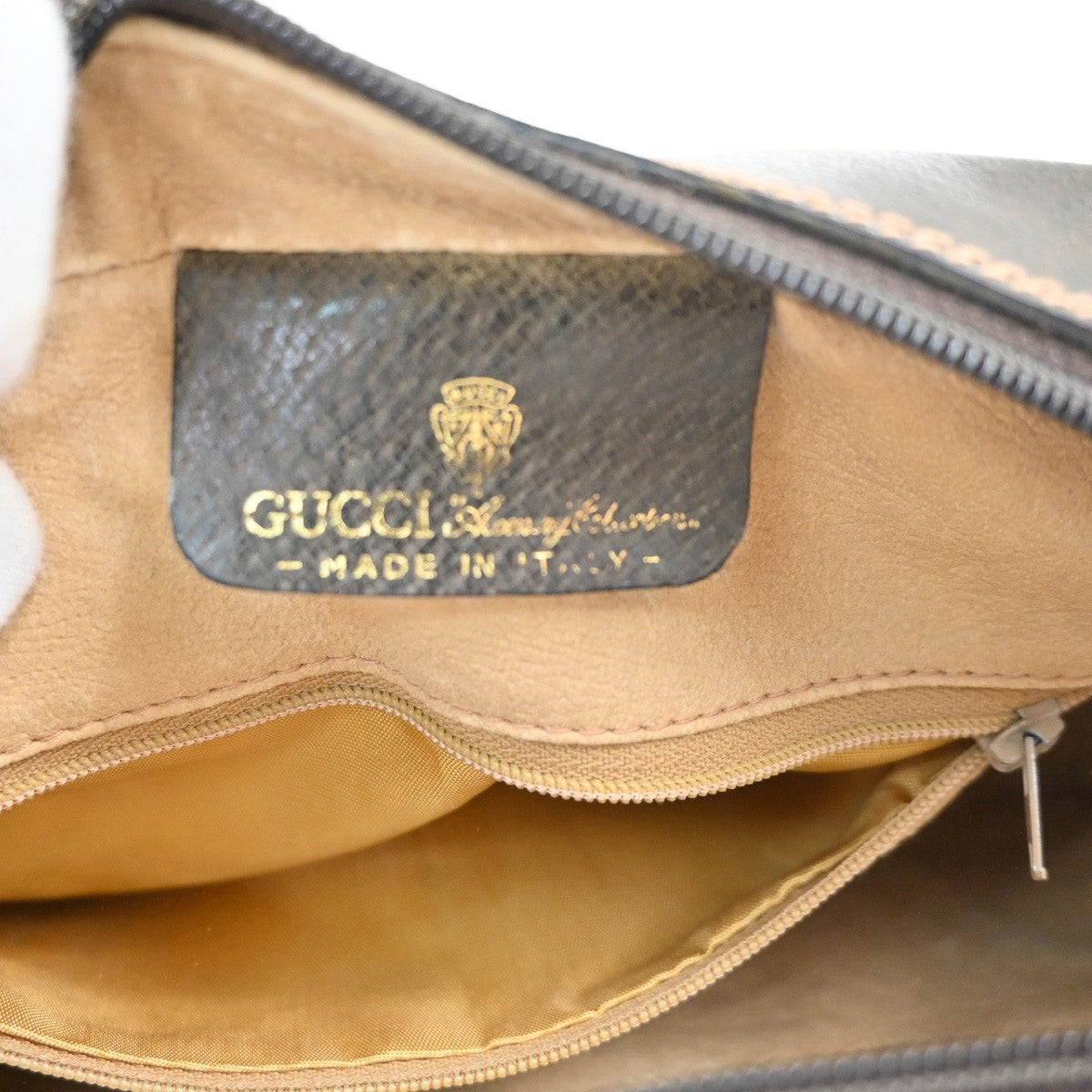 Gucci Logo GG Pattern Sherry Crossbody  Shoulder Bag PVC Leather Brown 37CA993
