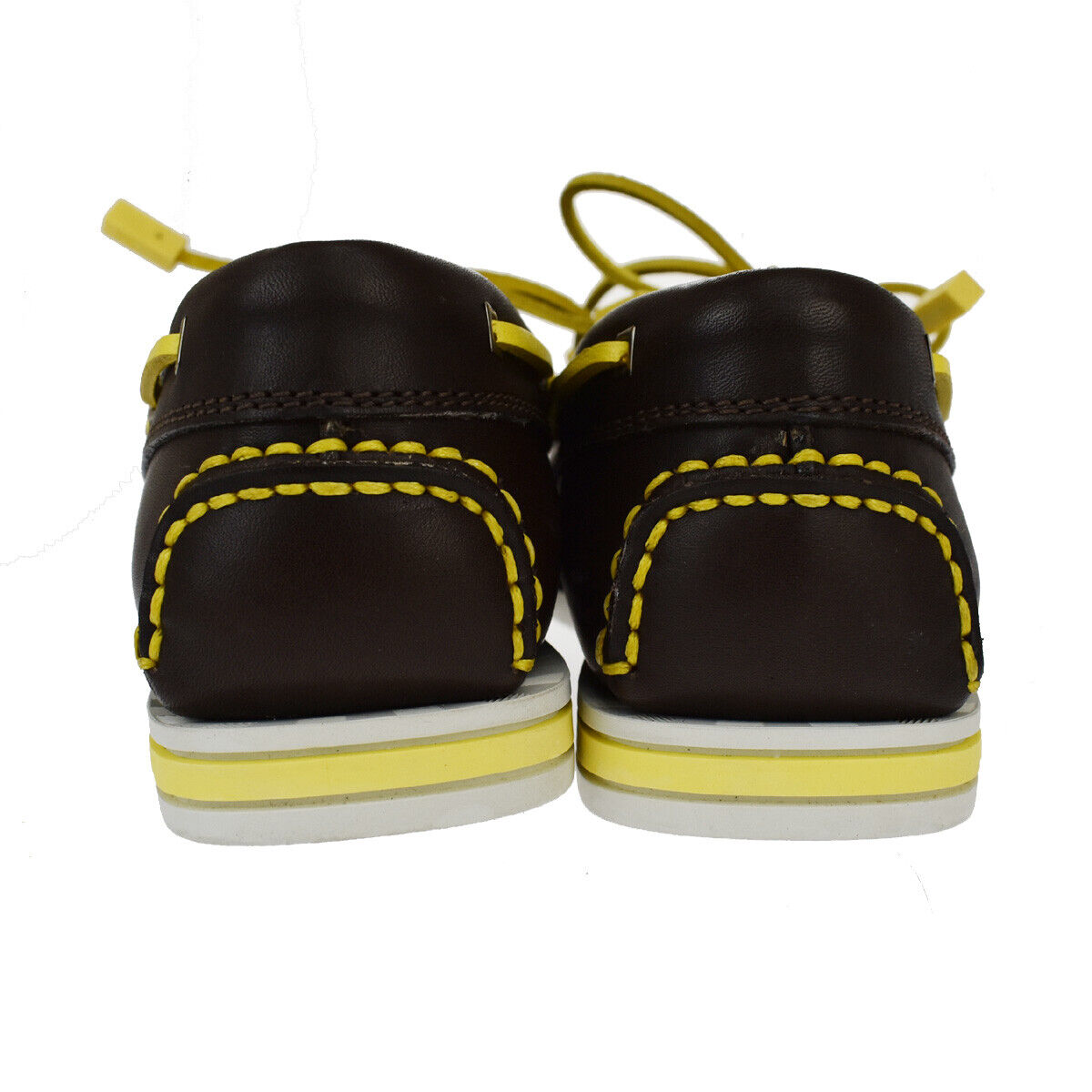GOOD CONDITION! LOUIS VUITTON Cup Logo Shoes Leather Brown Yellow #37 88ML552