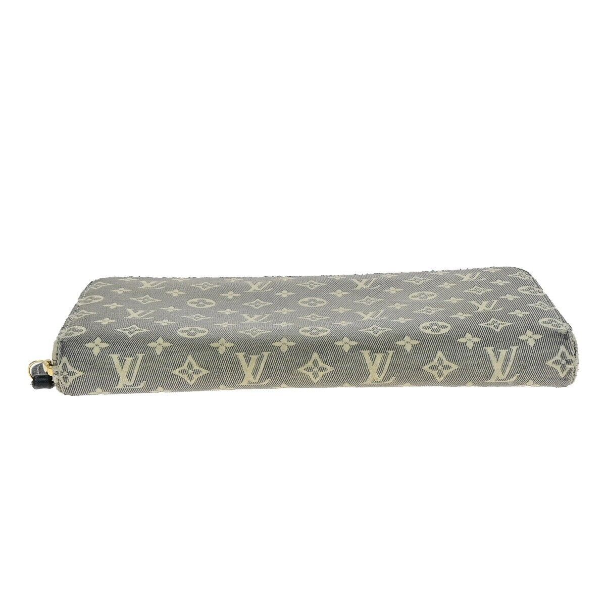 LOUIS VUITTON LV Zippy Wallet Monogram Ideal Canvas Leather Gray M63010 04EC258