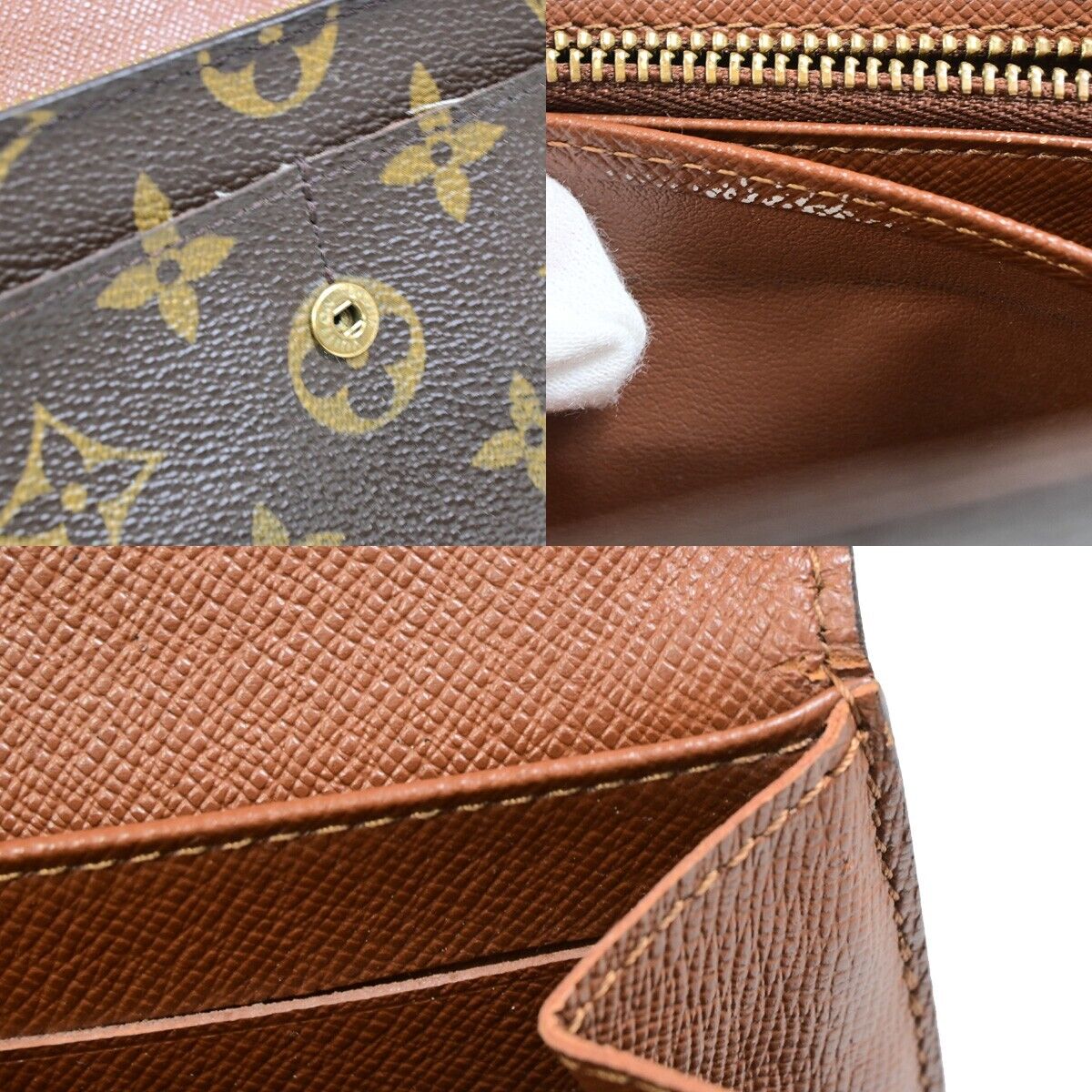 LOUIS VUITTON Porte Monnaie Credit Long Wallet Monogram Leather M61726 68FB088