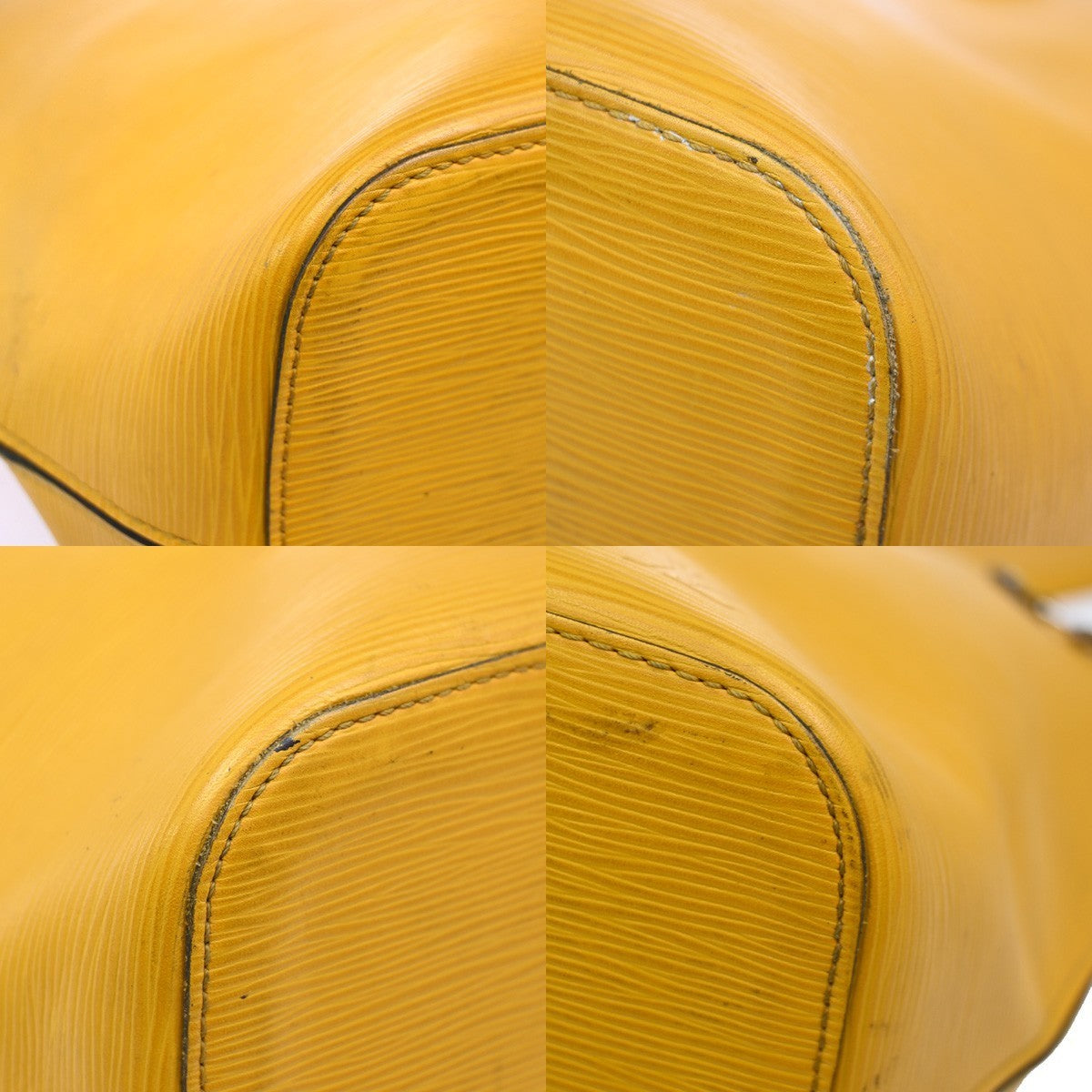 LOUIS VUITTON Neverfull MM Shoulder Tote Bag Epi Leather Yellow M40957 26CA473