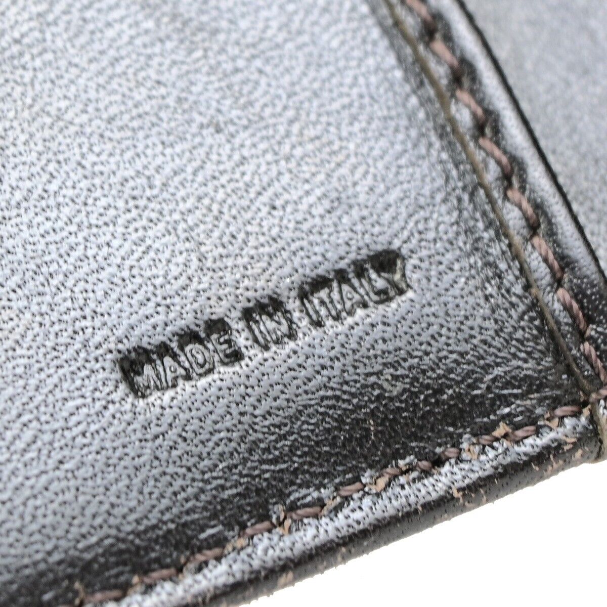 FENDI Logo Zucca Pattern Bifold Wallet Purse Canvas Leather Brown Italy 07KA395