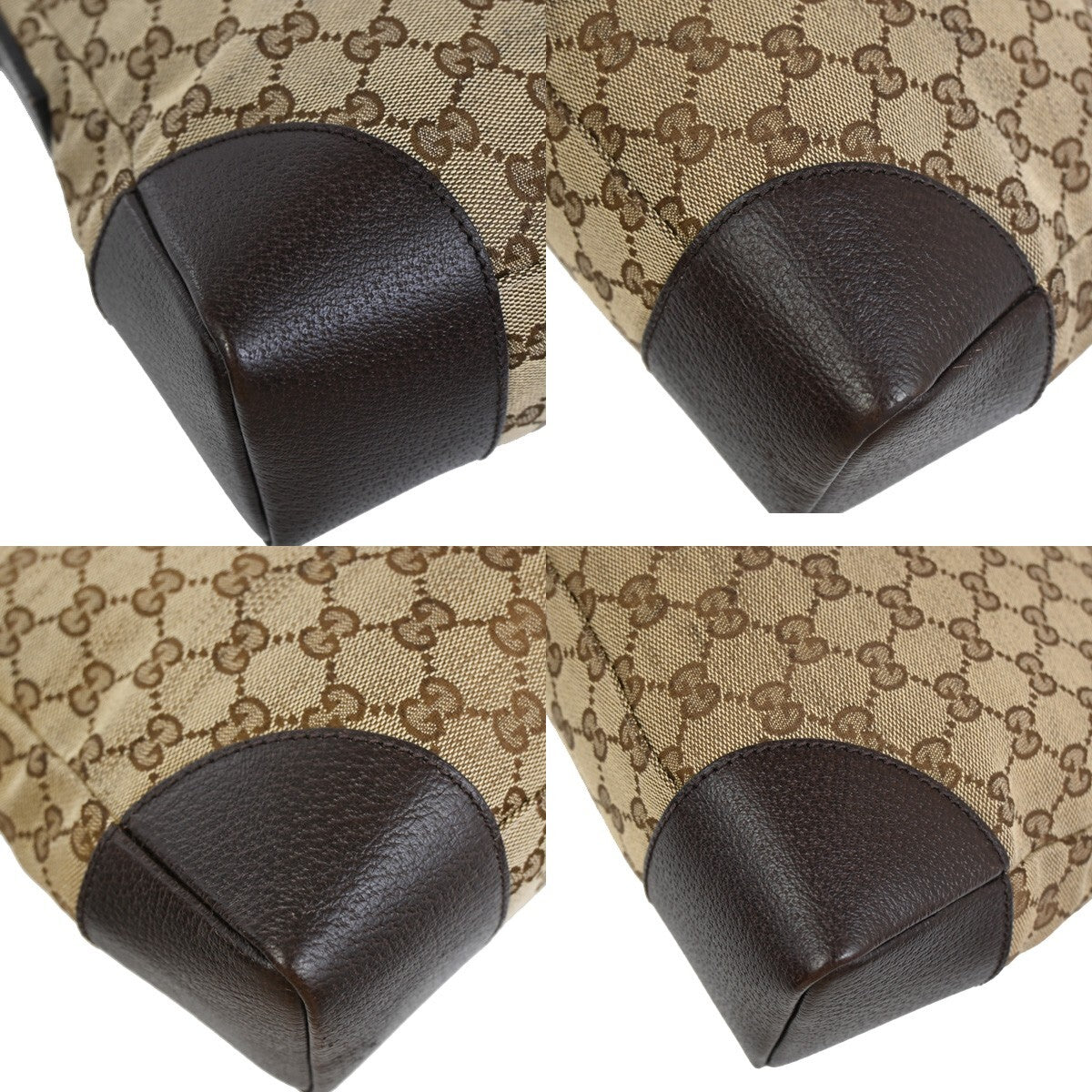 GUCCI Logo GG Pattern Crossbody Shoulder Bag Canvas Leather Brown SHW 36EE292