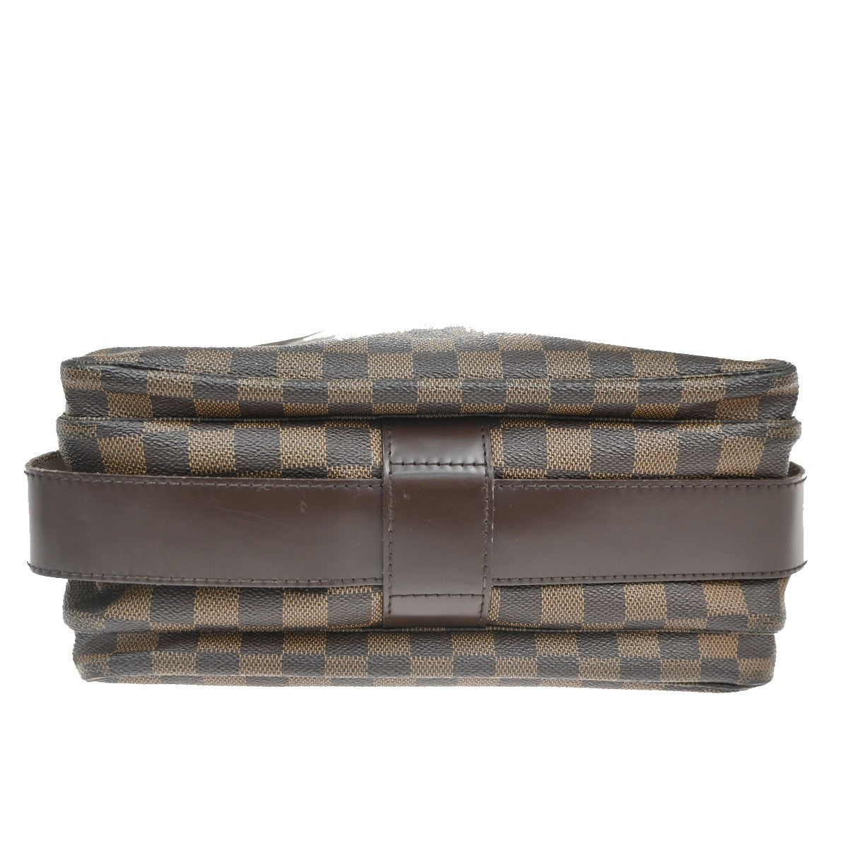 LOUIS VUITTON Naviglio Shoulder Bag Damier Ebene Leather Brown N45255 83CA735