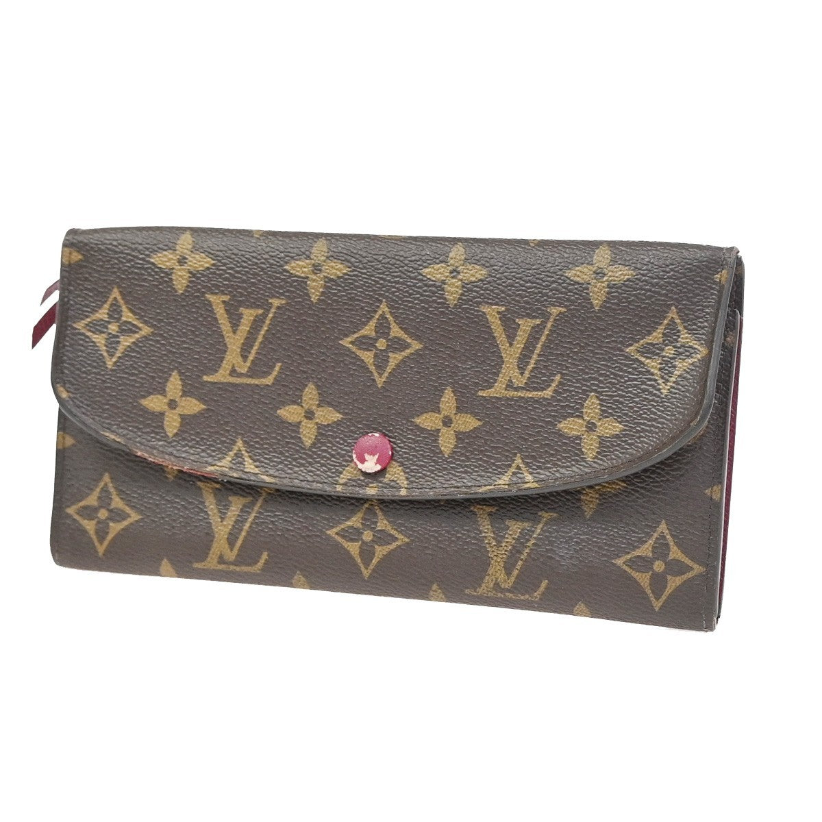 LOUIS VUITTON Emilie Long Wallet Monogram Leather Brown GHW Spain M60697 01KC903