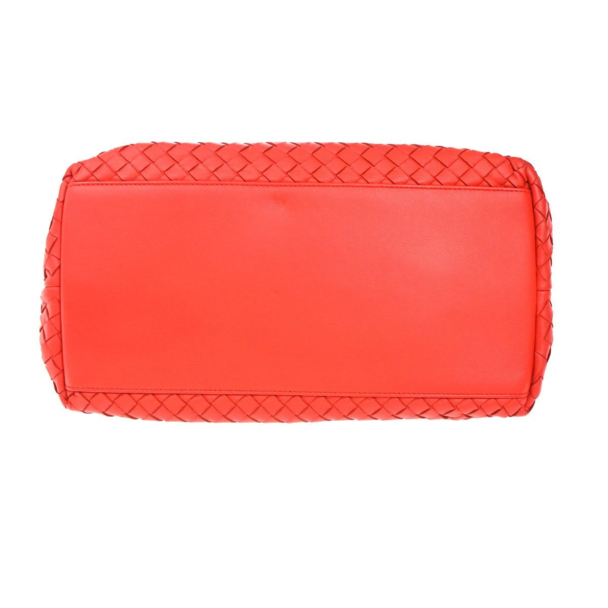 BOTTEGA VENETA Logo Intrecciato 2way Shoulder Hand Bag Leather Red Italy 93EG301