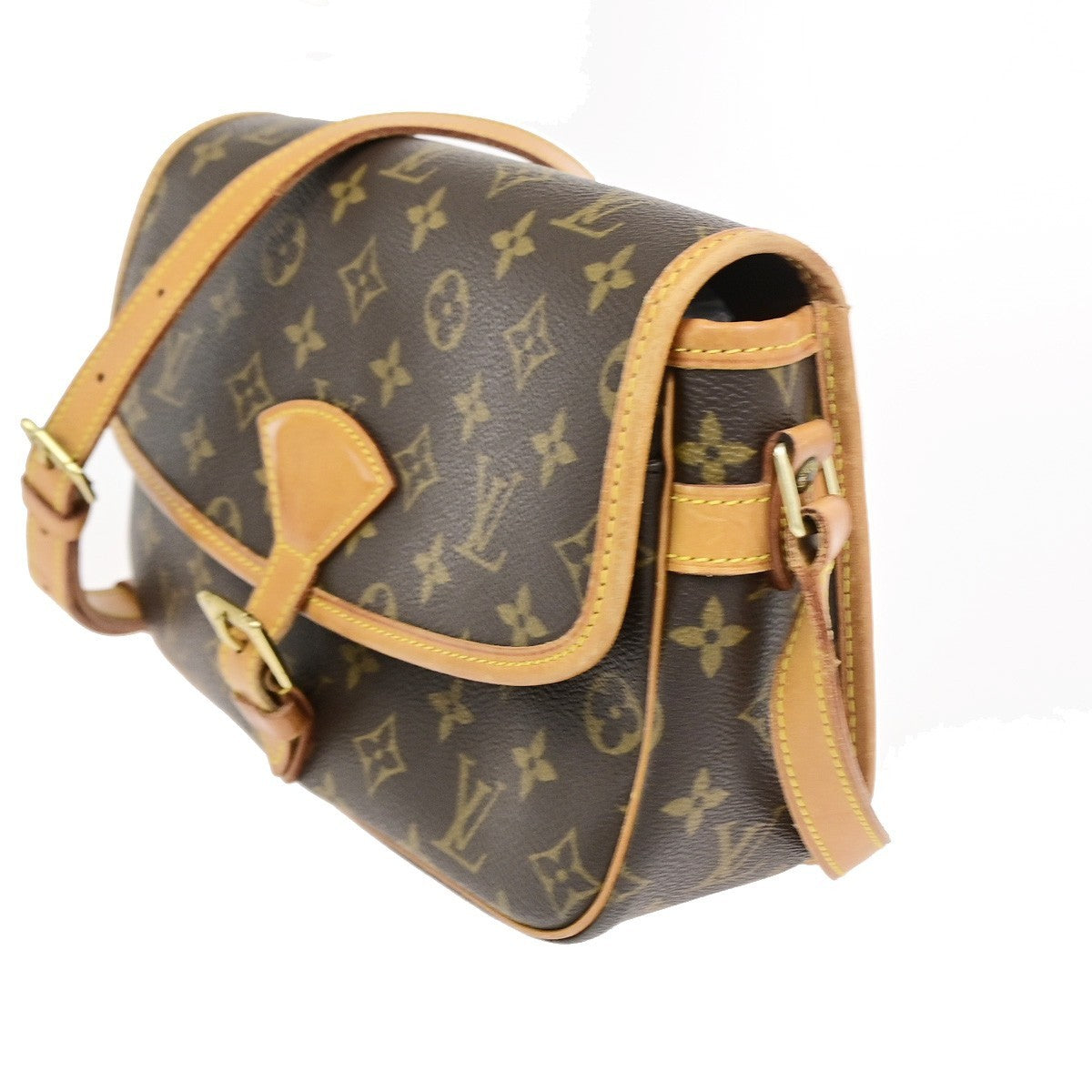 LOUIS VUITTON Sologne Shoulder Bag Monogram Leather Brown France M42250 41RQ082