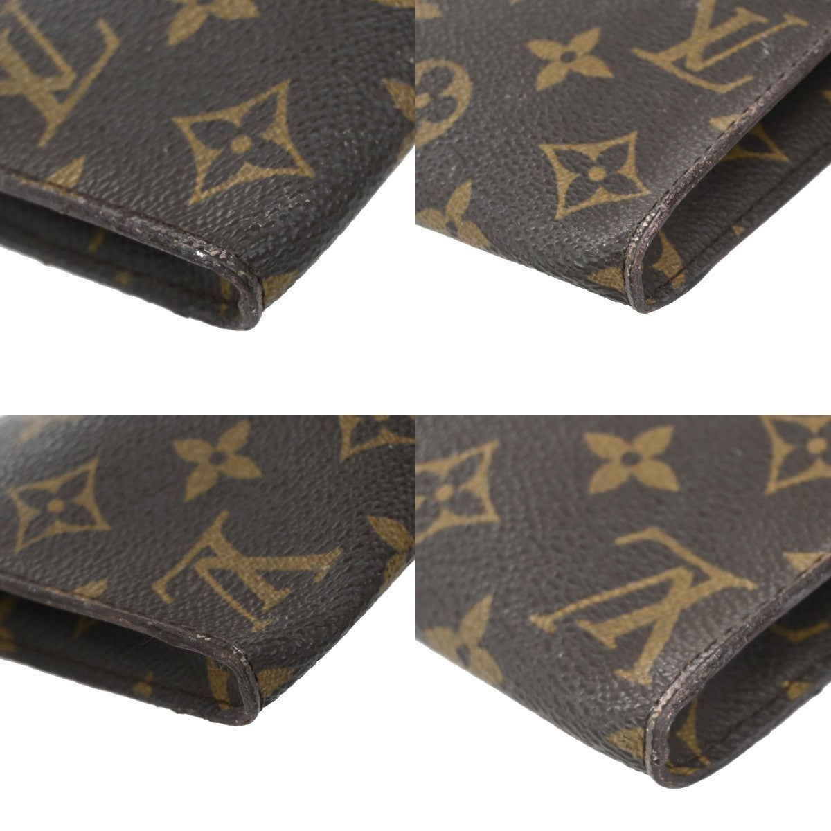 LOUIS VUITTON Logo BUCKET GM Pouch Bag Monogram Leather Brown France 05EG171
