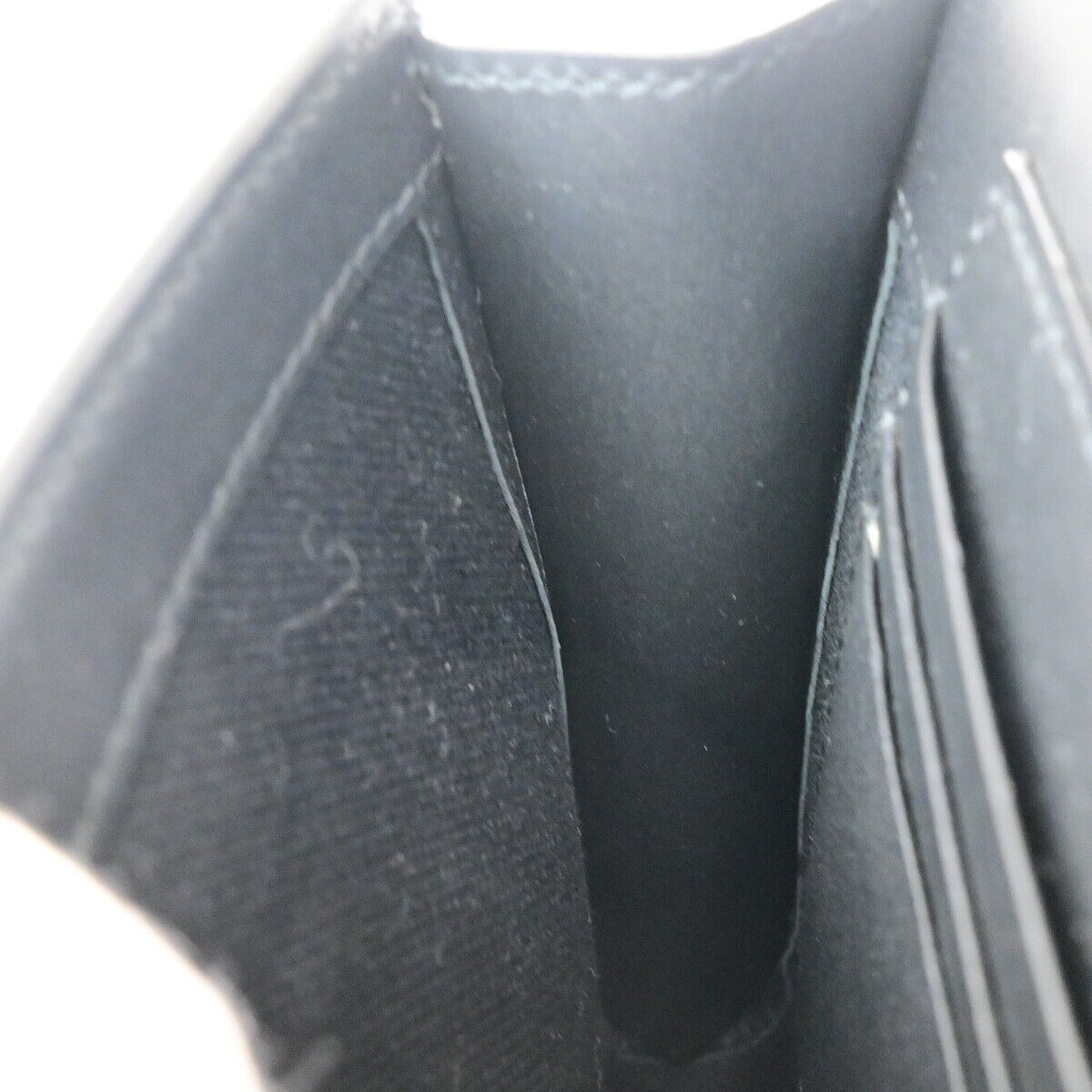 GUCCI Logo Square G Space Pochette Shoulder Bag Supreme Leather Black 88YG622