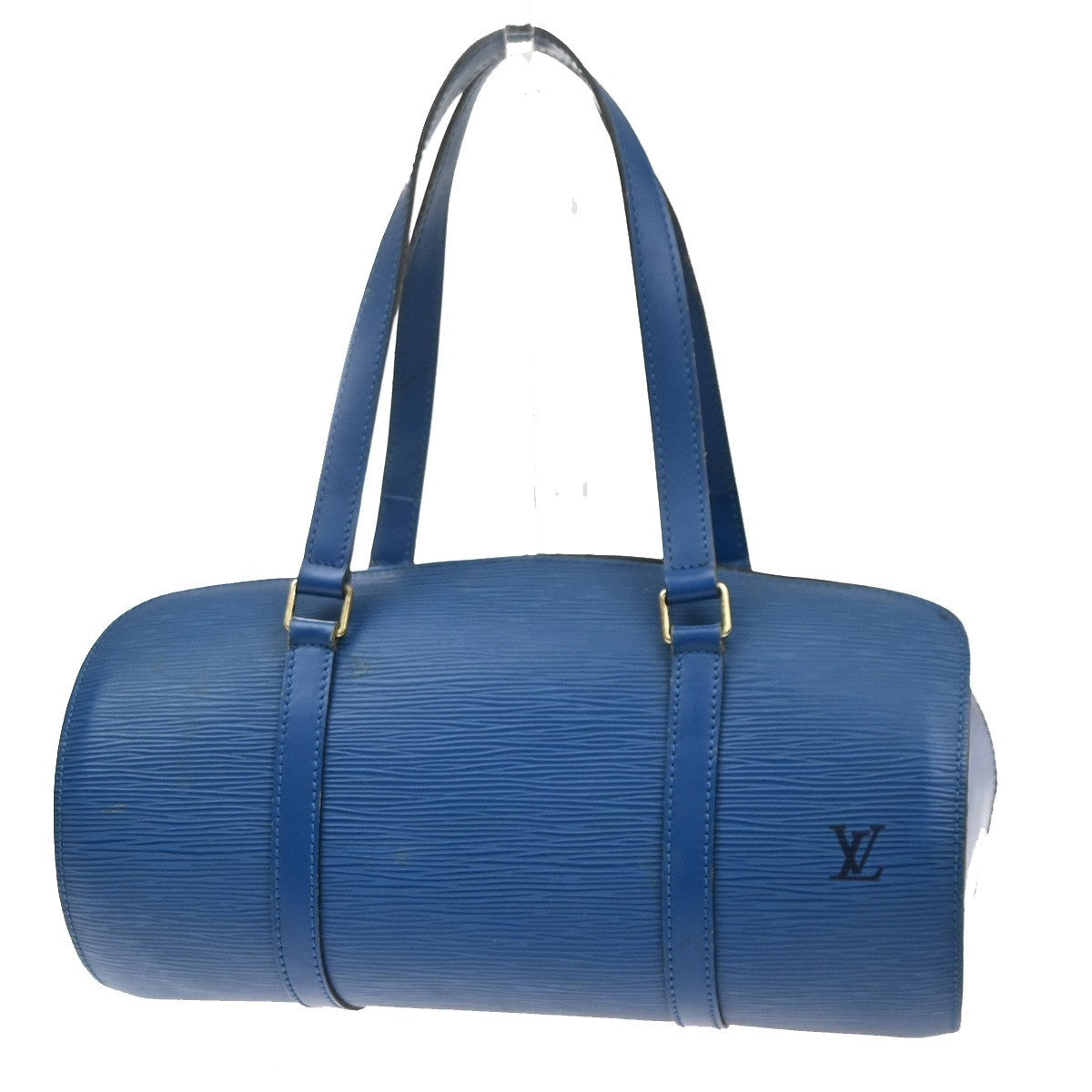 LOUIS VUITTON LV Logo Soufflot Hand Bag Epi Leather Blue France M52225 83YJ139