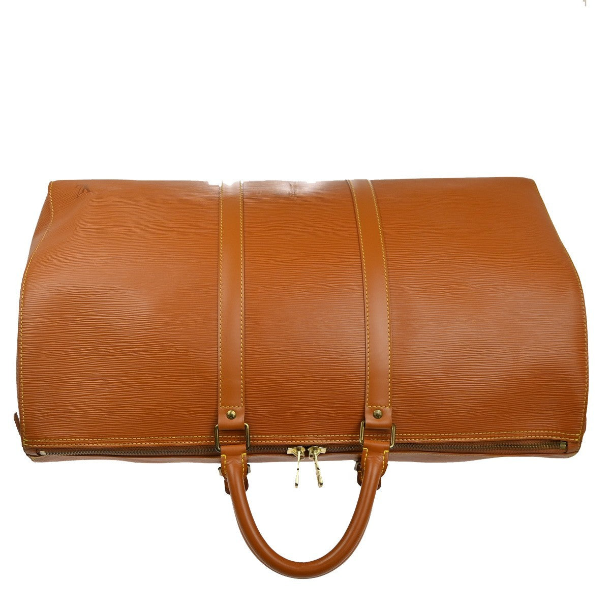 LOUIS VUITTON LV Logo Keepall 50 Travel Hand Bag Epi Leather M42968 Gold 23RL844