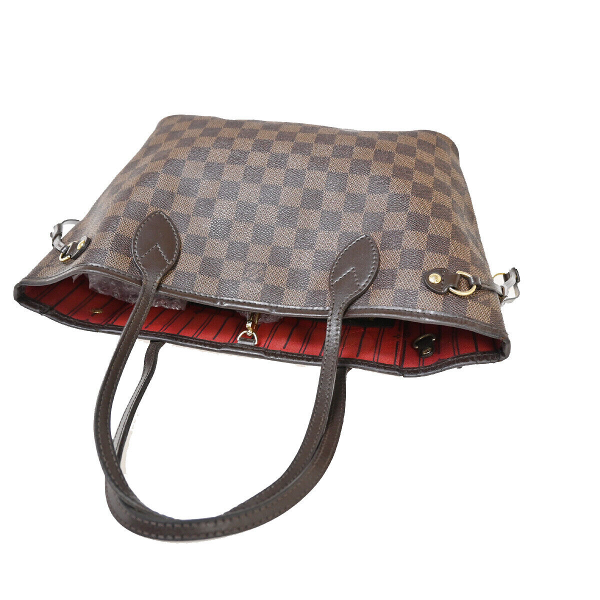 LOUIS VUITTON Neverfull PM Shoulder Tote Bag Damier Leather Brown N51109 18YE343
