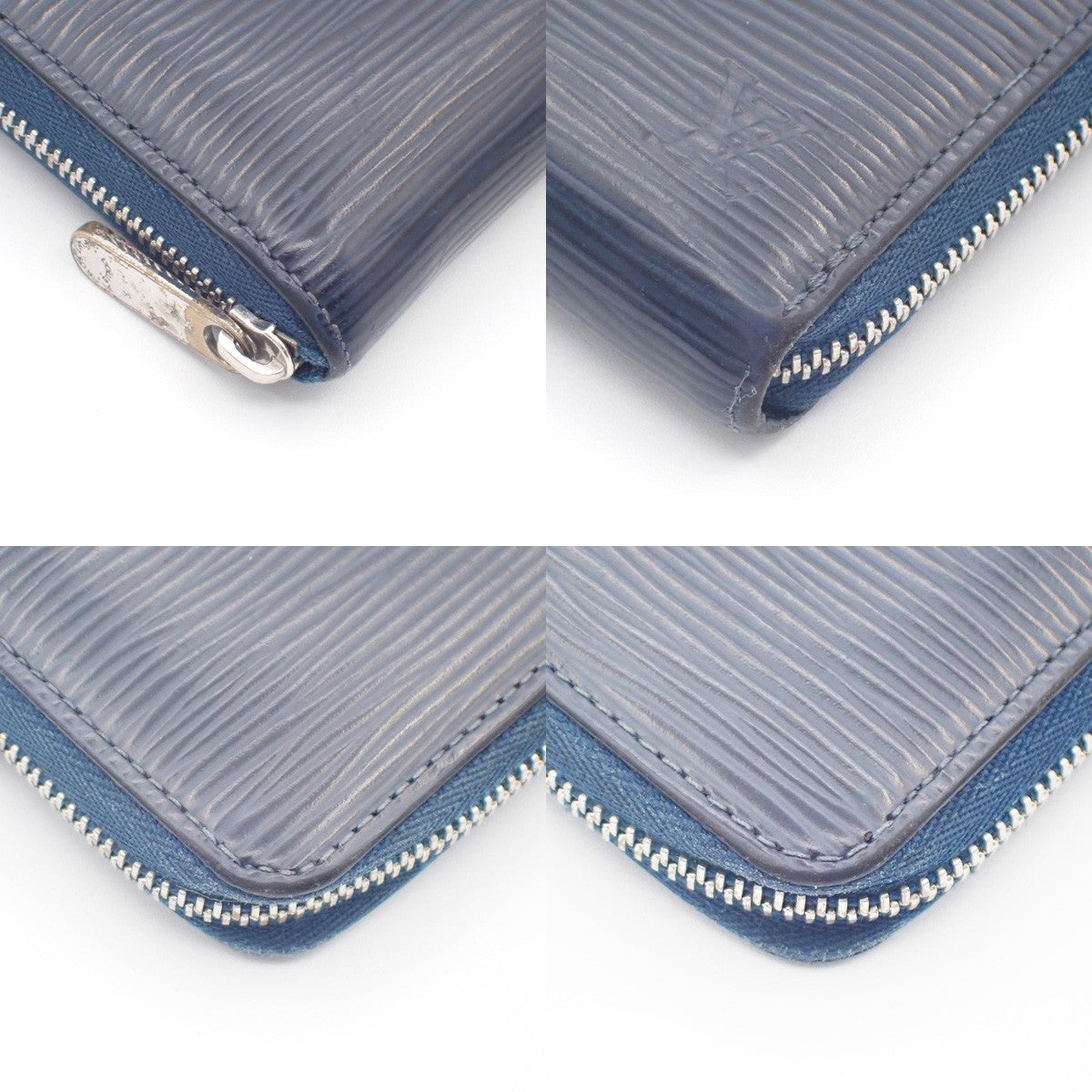 LOUIS VUITTON Zippy Coin Case Compact Wallet Epi Leather Blue M60384 67KC870