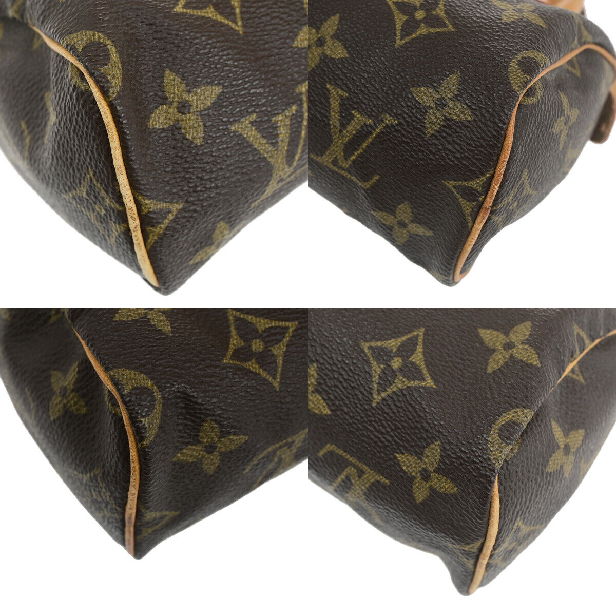 LOUIS VUITTON Mini Speedy 2Way Hand Bag Monogram Leather Brown M41534 97YF355