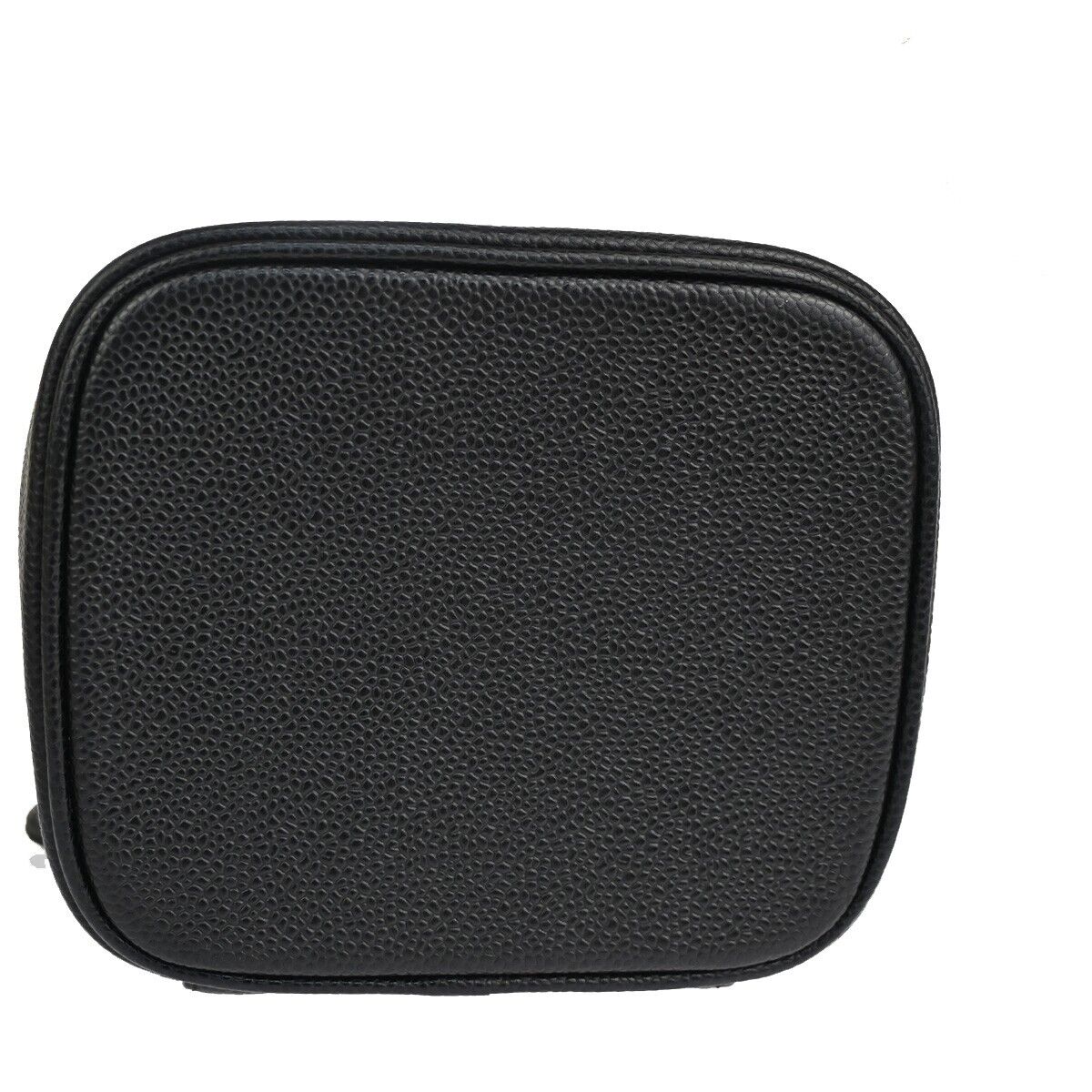 CHANEL CC Logo Vanity Cosmetic Hand Bag Caviar Skin Leather Black GHW 660RJ644