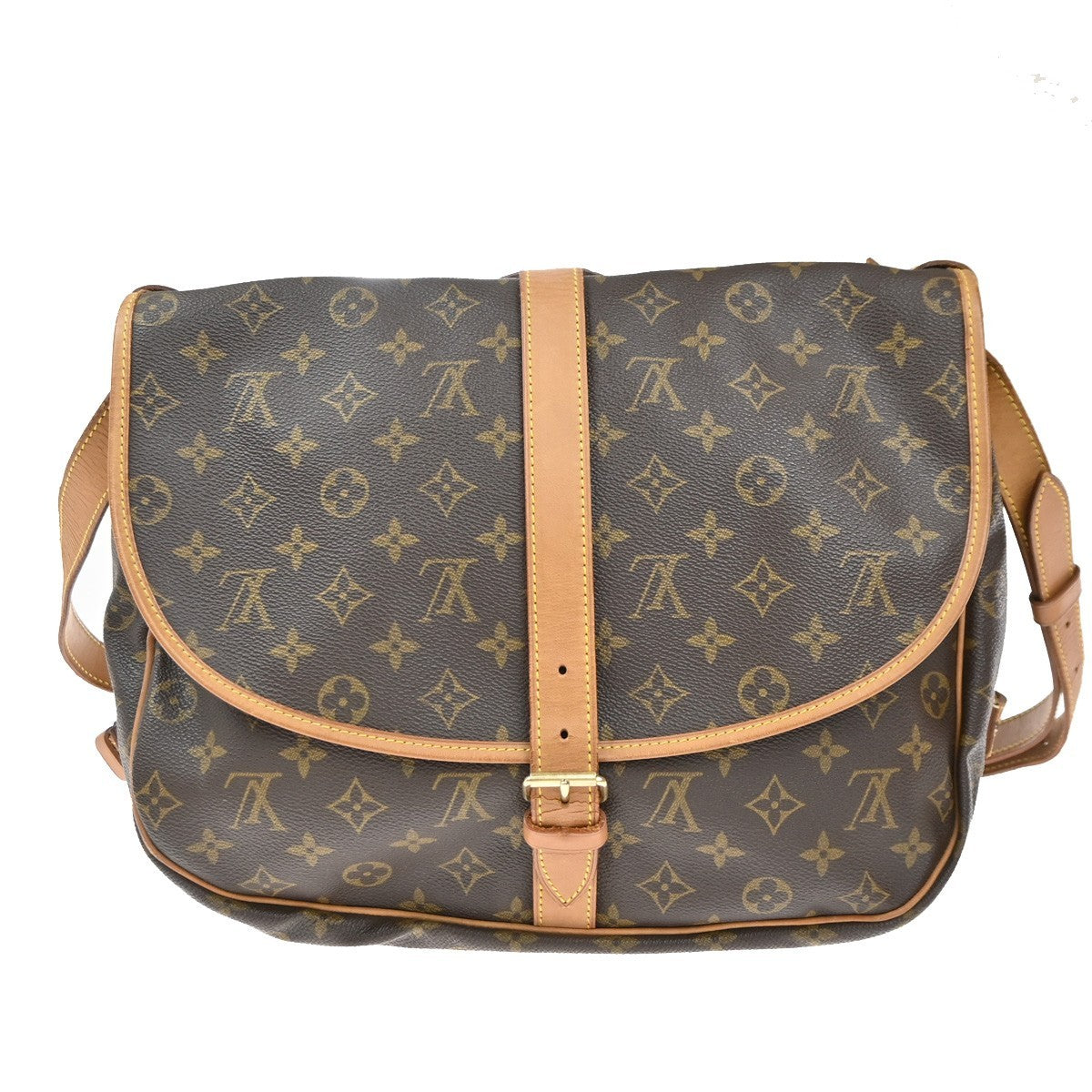 LOUIS VUITTON Saumur 35 Shoulder Bag Monogram Leather BN France M42254 70KP569