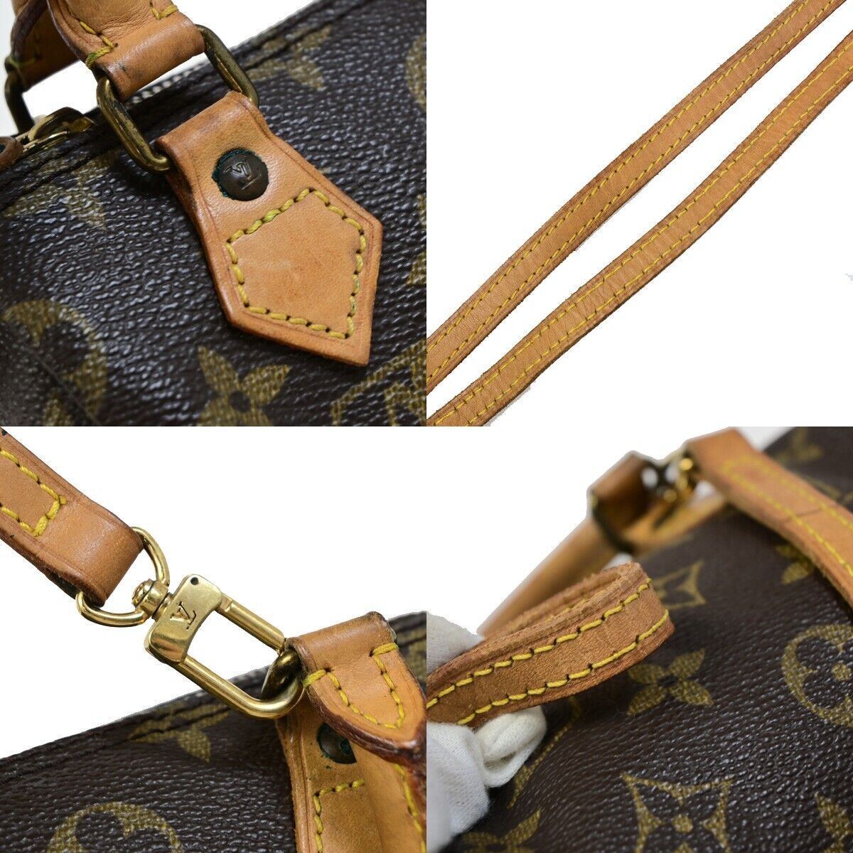 LOUIS VUITTON Mini Speedy 2Way Hand Bag Monogram Leather Brown M41534 11EB585