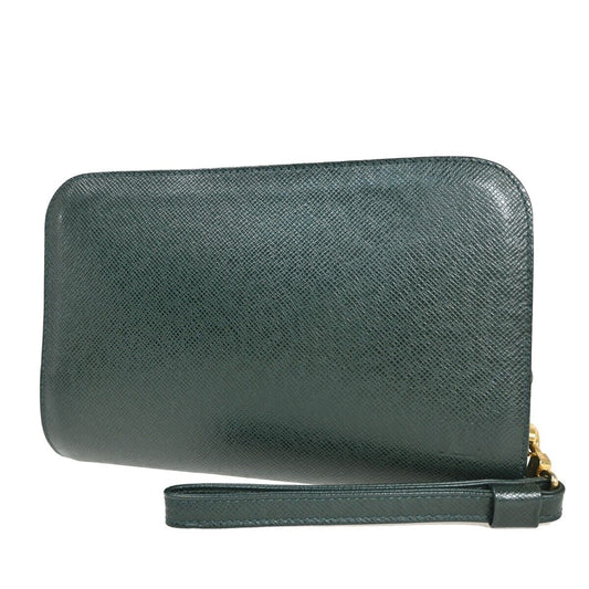 LOUIS VUITTON LV Logo BAIKAL Clutch Hand Bag Taiga Leather Epicea M30184 61FA015