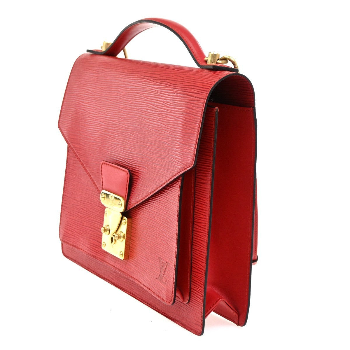 LOUIS VUITTON Monceau 28 2Way Shoulder Handhag Epi Leather Red M52127 76KC016