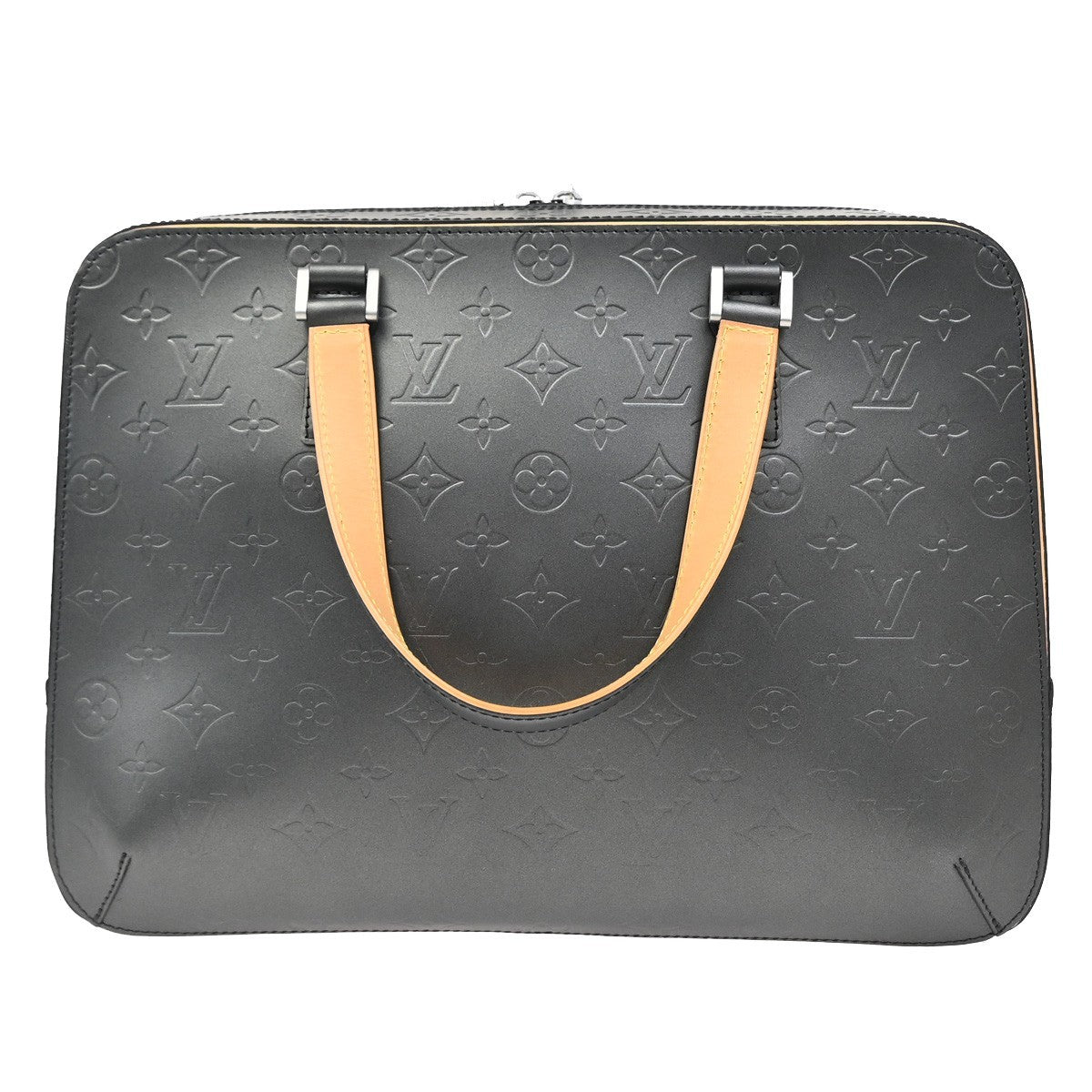 LOUIS VUITTON Malden Hand Tote Bag Monogram Mat Leather Black M55132 84KB365