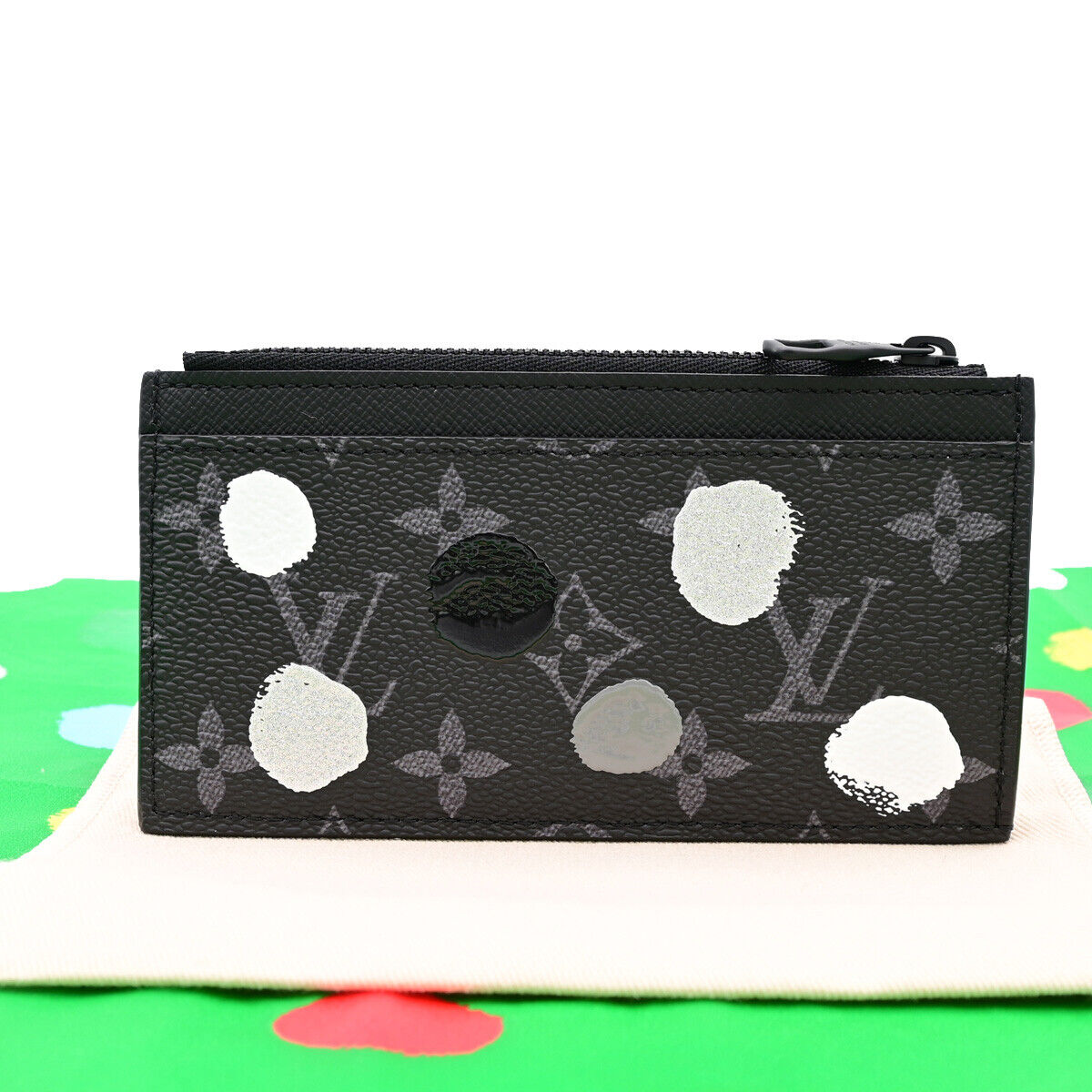 LOUIS VUITTON LV x YK Coin Card Holder Monogram Eclipse Dot Black 21RJ819