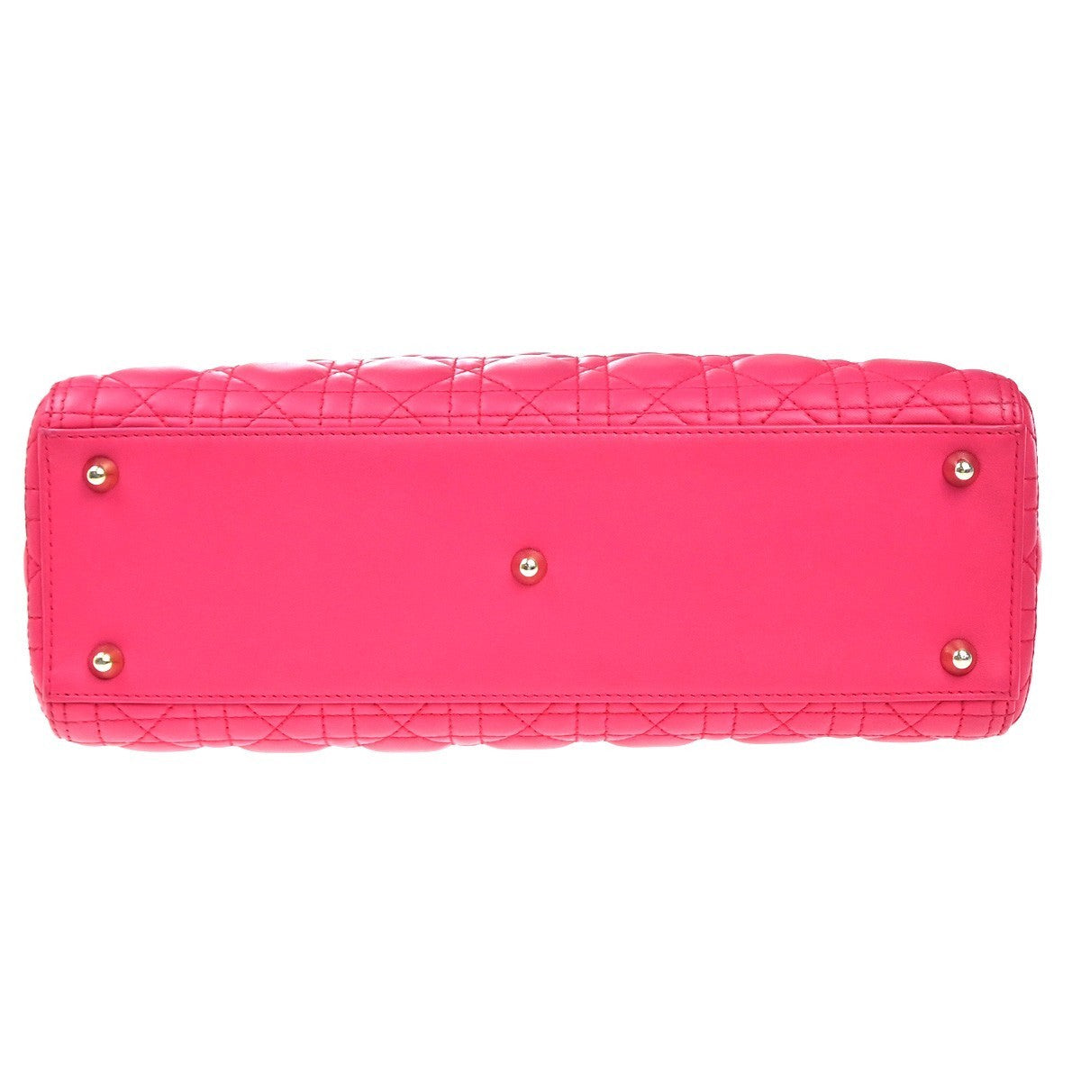 CHRISTIAN DIOR Lady Cannage 2Way Shoulder Hand Bag Leather Pink GHW 618RP028
