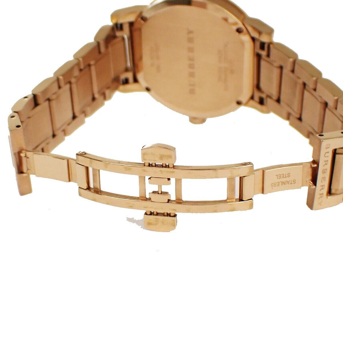 BURBERRY Logo BU9004 The City Wrist Watch Stainless Steel Rose Gold 65RJ640