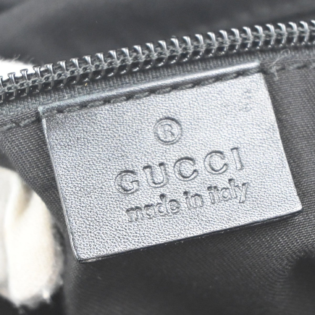 GUCCI Logo GG Pattern Shoulder Hand Bag Canvas Leather Black SHW Italy 87KC711