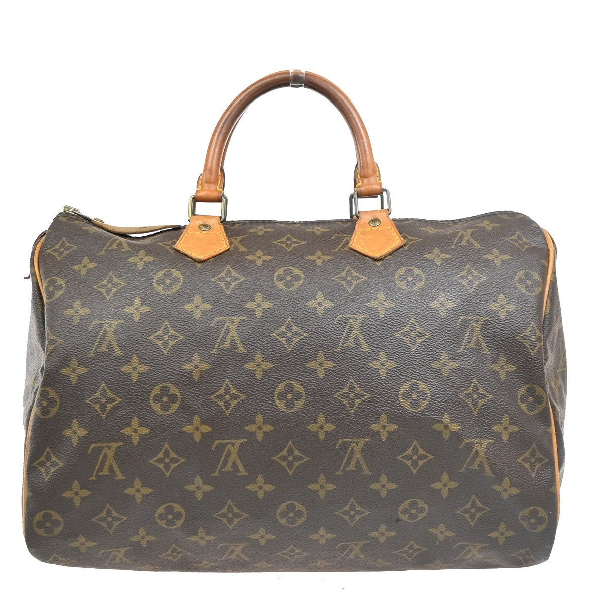 LOUIS VUITTON Speedy 35 Travel Hand Bag Monogram Leather Brown M41524 14PA111