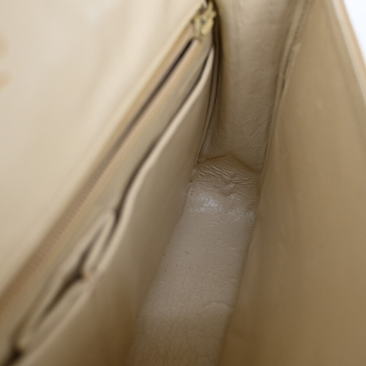 CHANEL CC Matelasse 23 Chain Shoulder Bag Leather Beige GHW Vintage 695RJ532