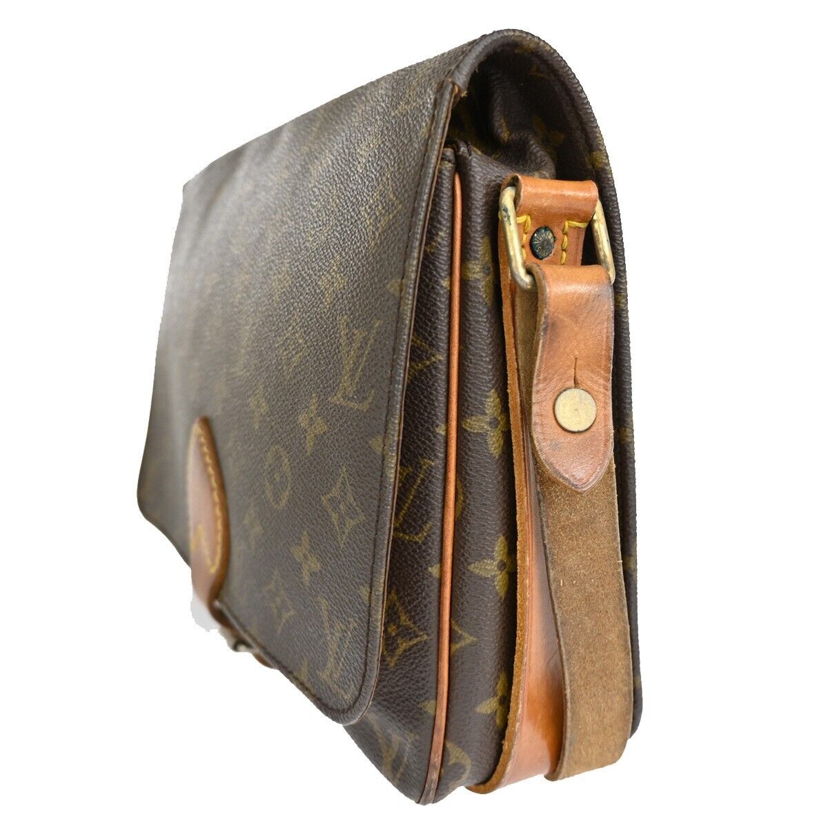 LOUIS VUITTON Cartouchiere GM Shoulder Bag Monogram Leather Brown M51252 64EA441