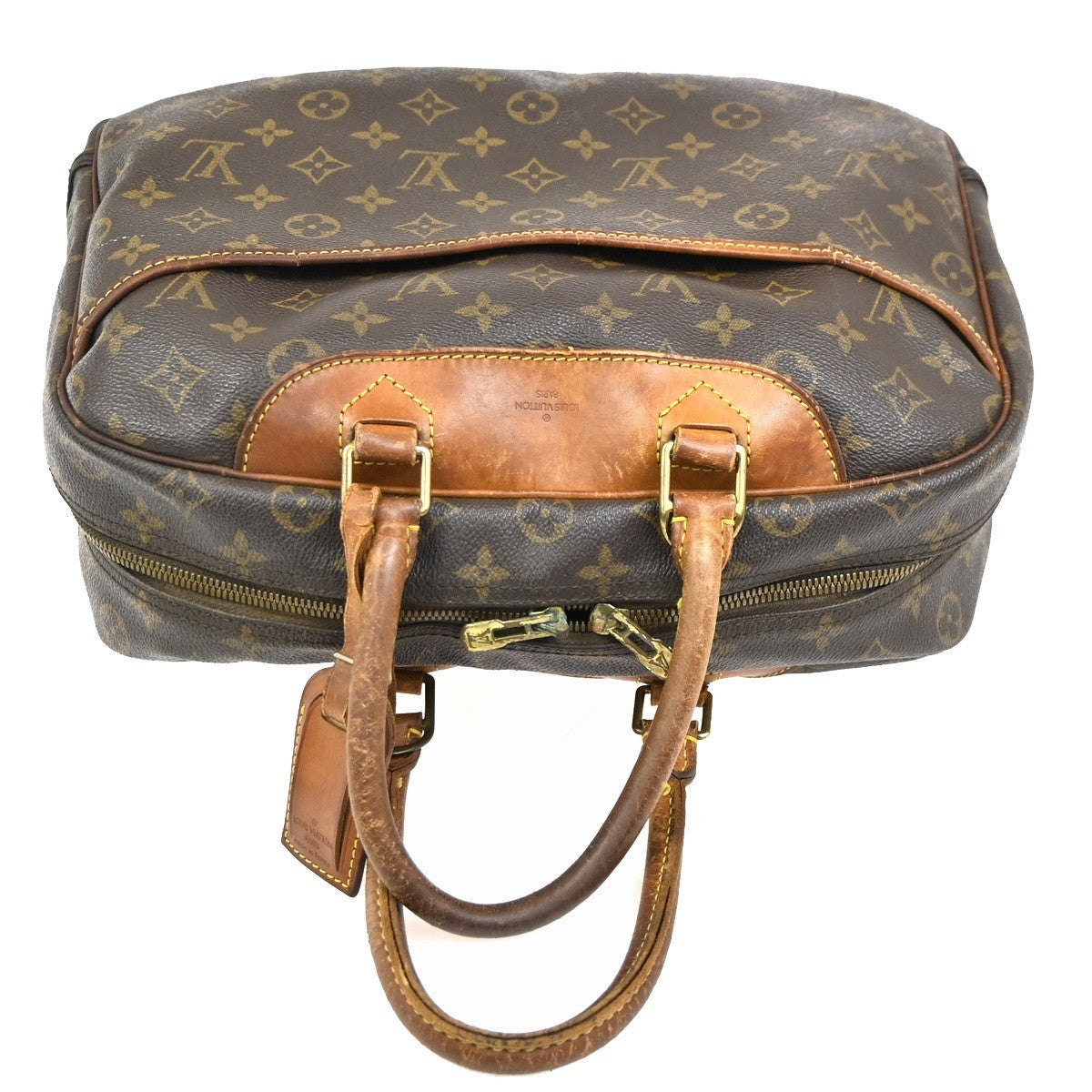 LOUIS VUITTON LV Logo Deauville Hand Bag Monogram Leather Brown M47270 62CA790