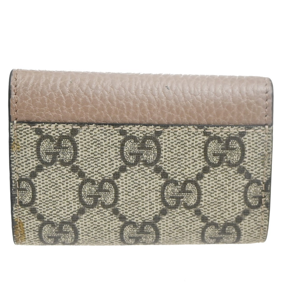 GUCCI Logo GG Marmont 6 Hook Key Case Supreme Leather Beige Italy GHW 61RL941