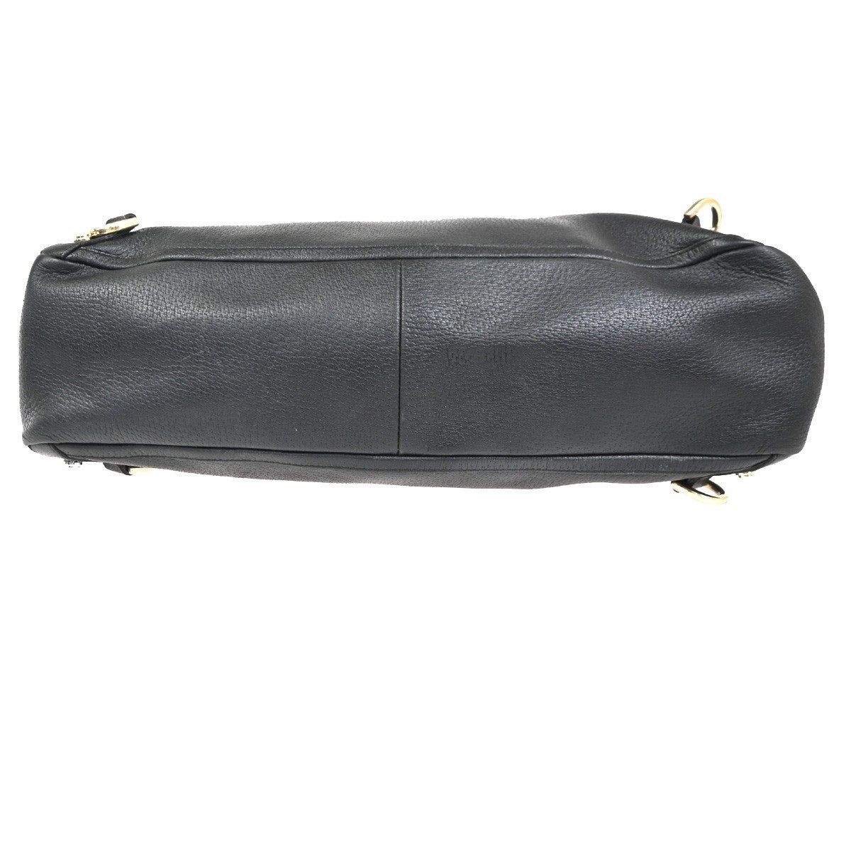 GUCCI GG Pattern Abbey D-ring Shoulder Teto Bag Leather Black Italy GHW 32KC926
