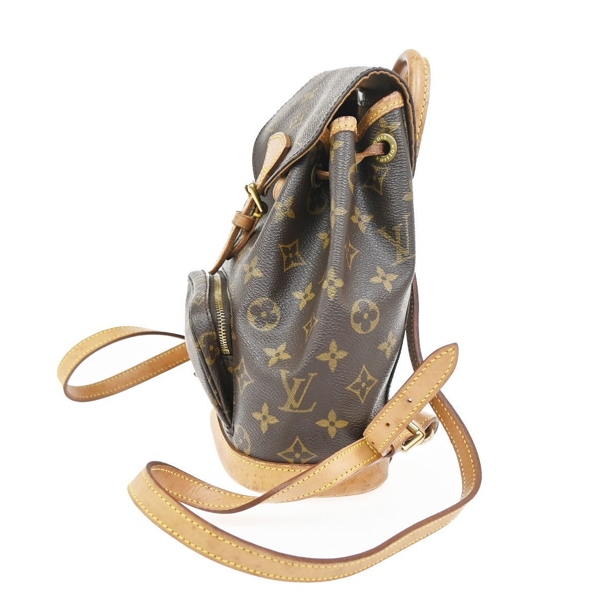 LOUIS VUITTON Mini Montsouris Backpack Bag Monogram Leather Brown M51137 79YJ030