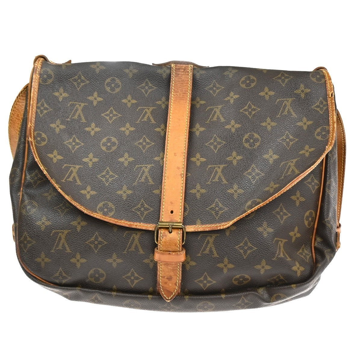 LOUIS VUITTON Saumur 35 Shoulder Bag Monogram Leather BN France M42254 80CA880